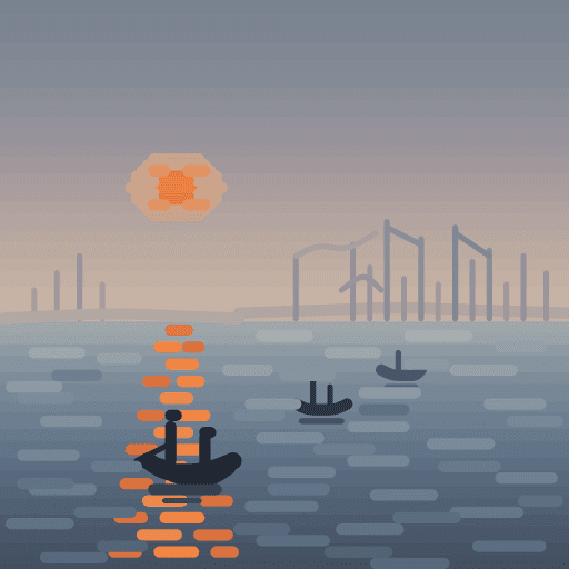The memory run's finished canvas: bright, clean, postcard-like